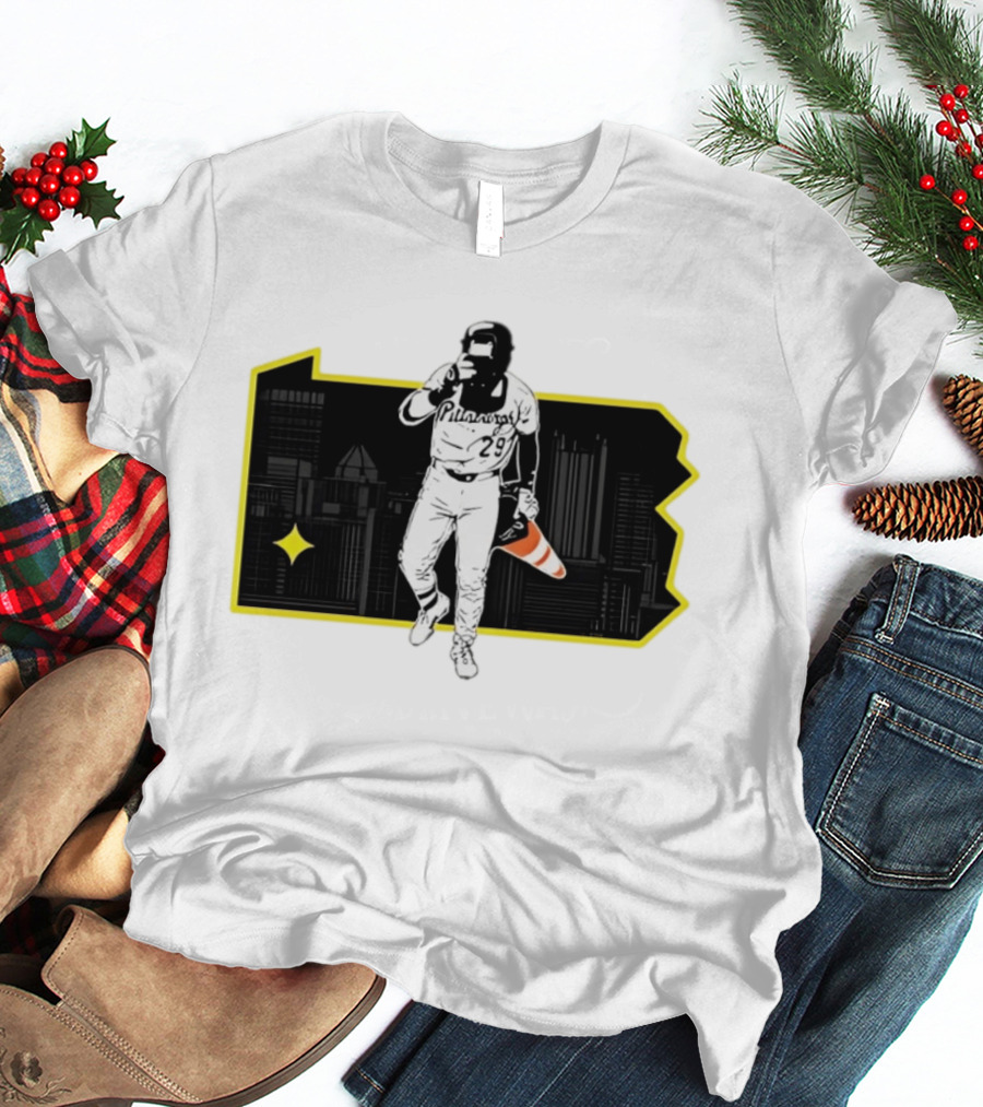 Pittsburgh Pirates Ryan O'Hearn Fear The Cone 29 City Skyline T-Shirt