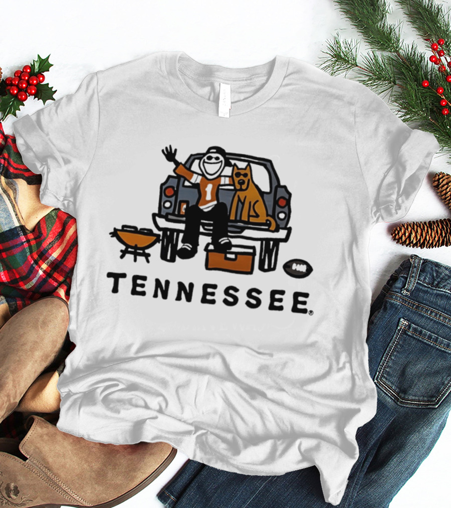 Tennessee Football Tailgate With Number One And Smokey Dog T-Shirt