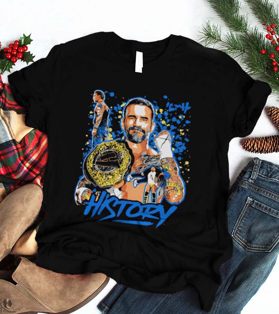 CM Punk Wrestling Champion History T-Shirt