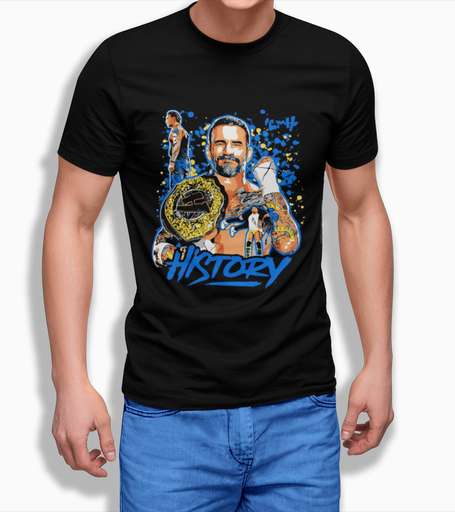 CM Punk Wrestling Champion History T-Shirt