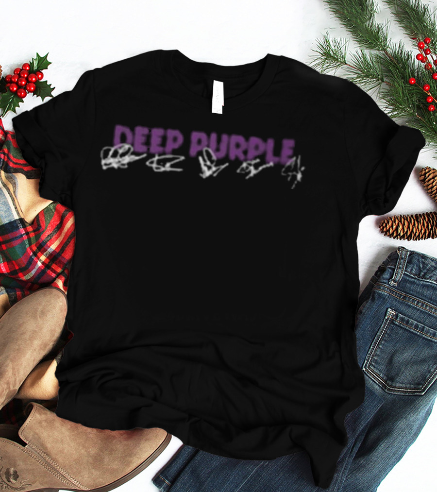 Deep Purple Signature Autographs Splat T-Shirt