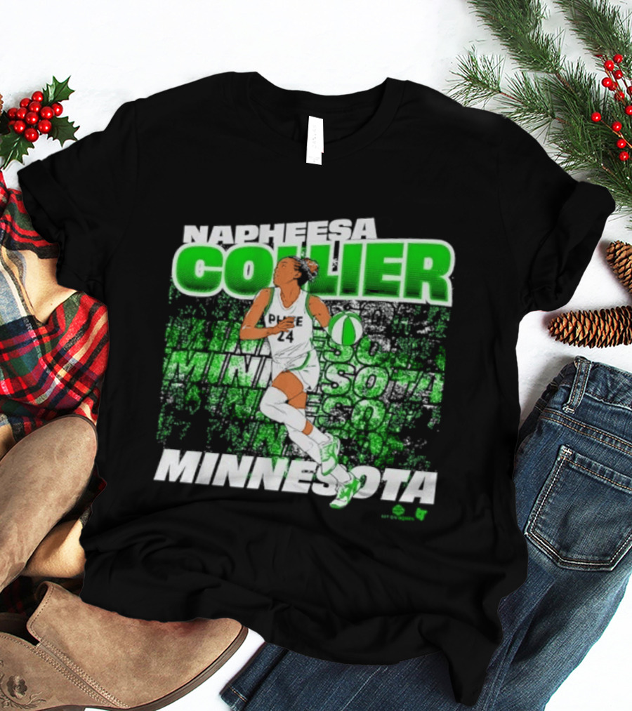Napheesa Collier Minnesota Lynx Basketball Green Minnesota T-Shirt