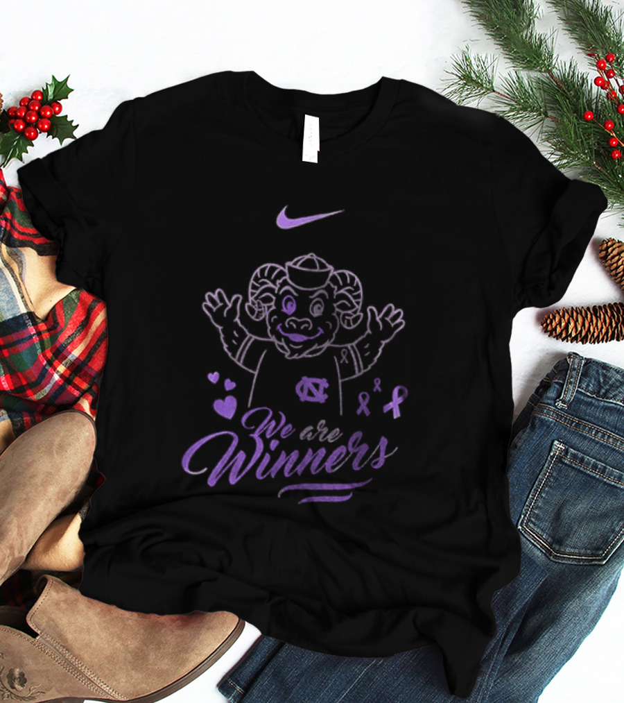 North Carolina Tar Heels Nike We Are Winners Cancer Survivor Awareness T-Shirt