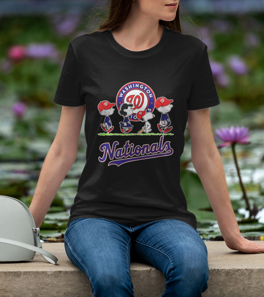 Snoopy Charlie Brown Linus Lucy 2026 Washington Nationals T-Shirt