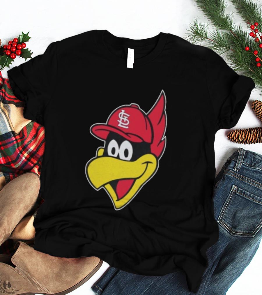 St. Louis Cardinals Fredbird Mascot Facecap Baseball T-Shirt