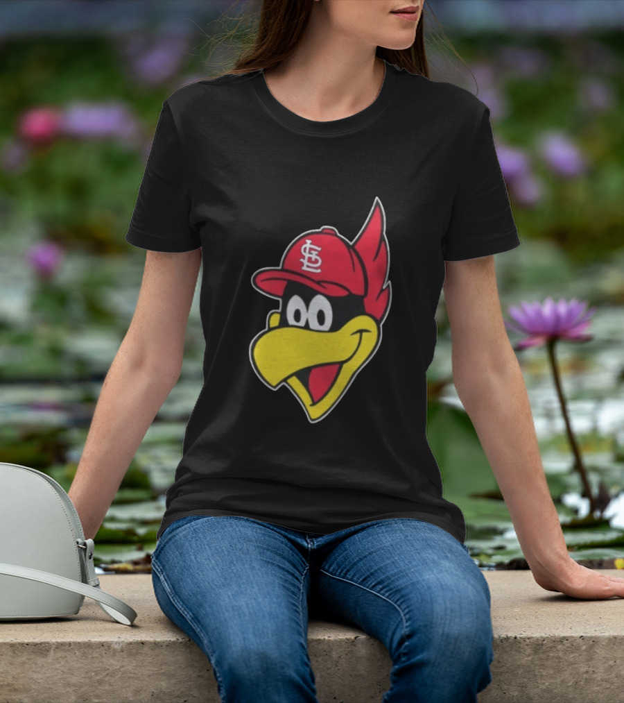 St. Louis Cardinals Fredbird Mascot Facecap Baseball T-Shirt