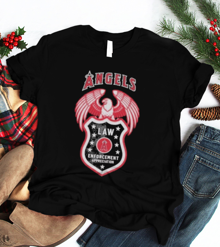 Angels Law Enforcement Appreciation 2026 Eagle Shield T-Shirt