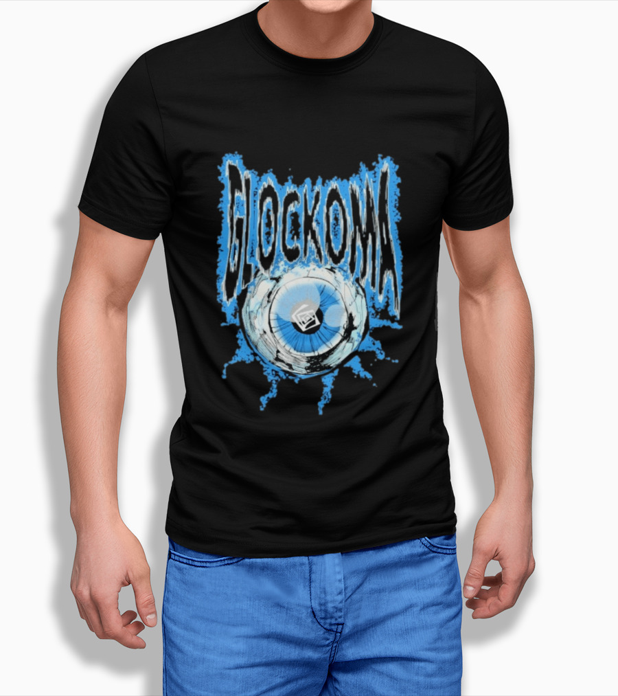 Key Glock Glockoma Eyeball Blue Splash T-Shirt