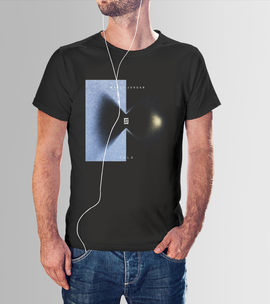Majid Jordan Cold Album Cover Black And Blue Split T-Shirt