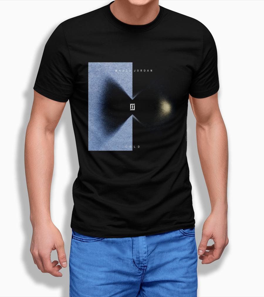 Majid Jordan Cold Album Cover Black And Blue Split T-Shirt