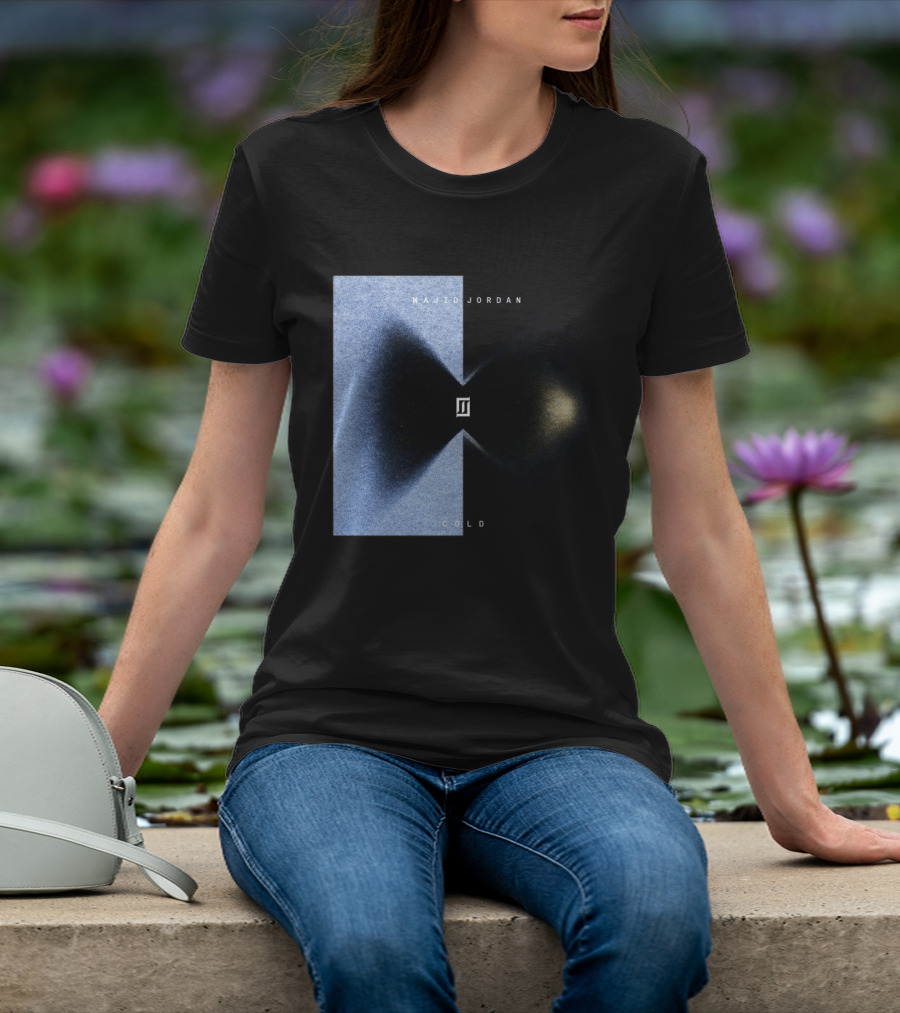 Majid Jordan Cold Album Cover Black And Blue Split T-Shirt
