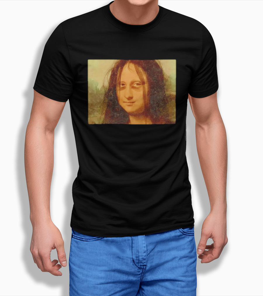 Mona Lisa Messy Hair Meme Remake T-Shirt