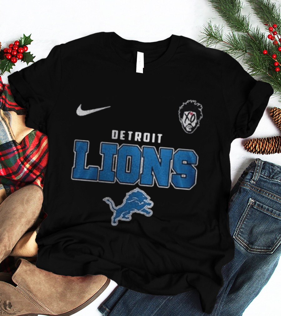 Detroit Lions The Weeknd XO Nike Collab T-Shirt