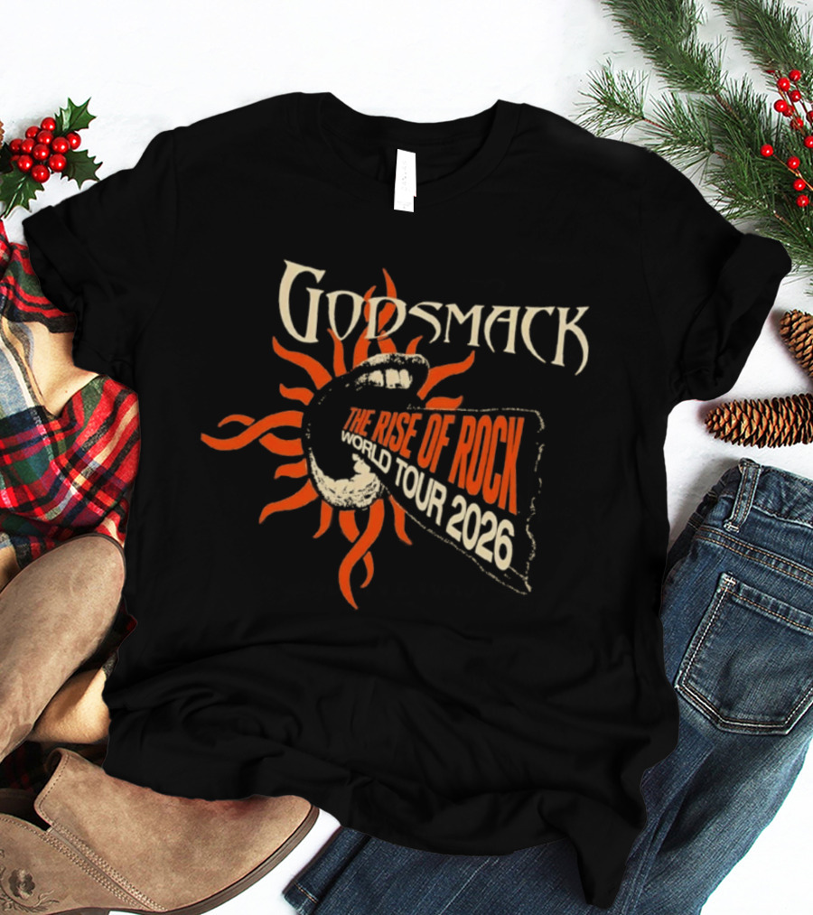 Godsmack The Rise Of Rock World Tour 2026 Sunburst Admat T-Shirt