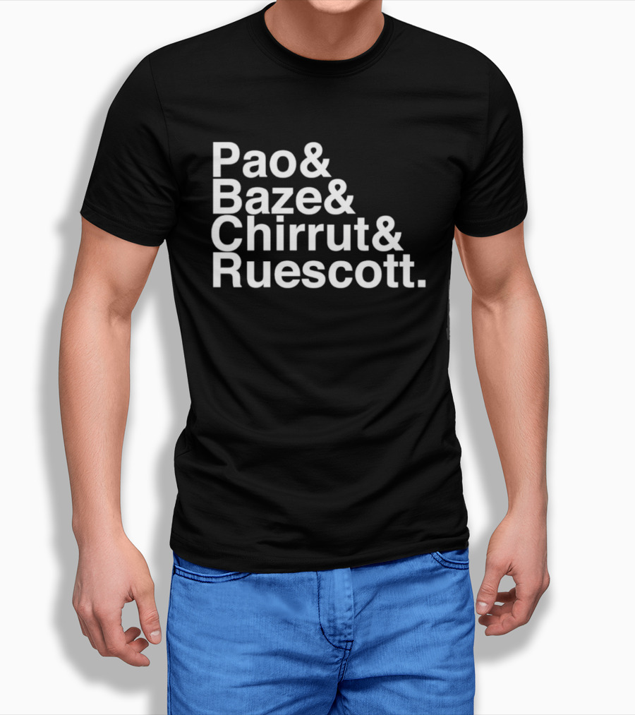 Pao Baze Chirrut Ruescott Star Wars Inspired Characters T-Shirt