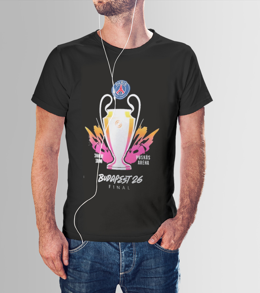 PSG Budapest 26 Final Champion's Trophy Paris Arena T-Shirt