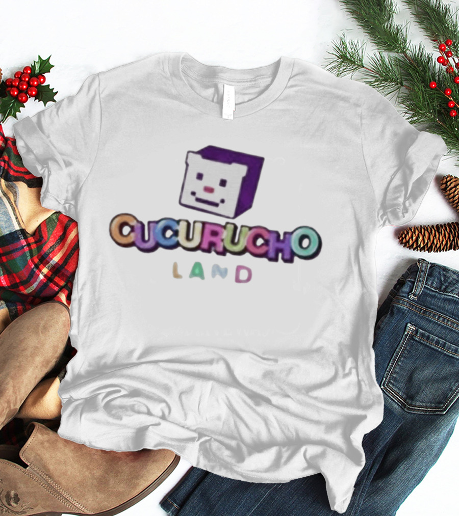 QSMP Cucurucho Land Colorful Cube Face Black T-Shirt