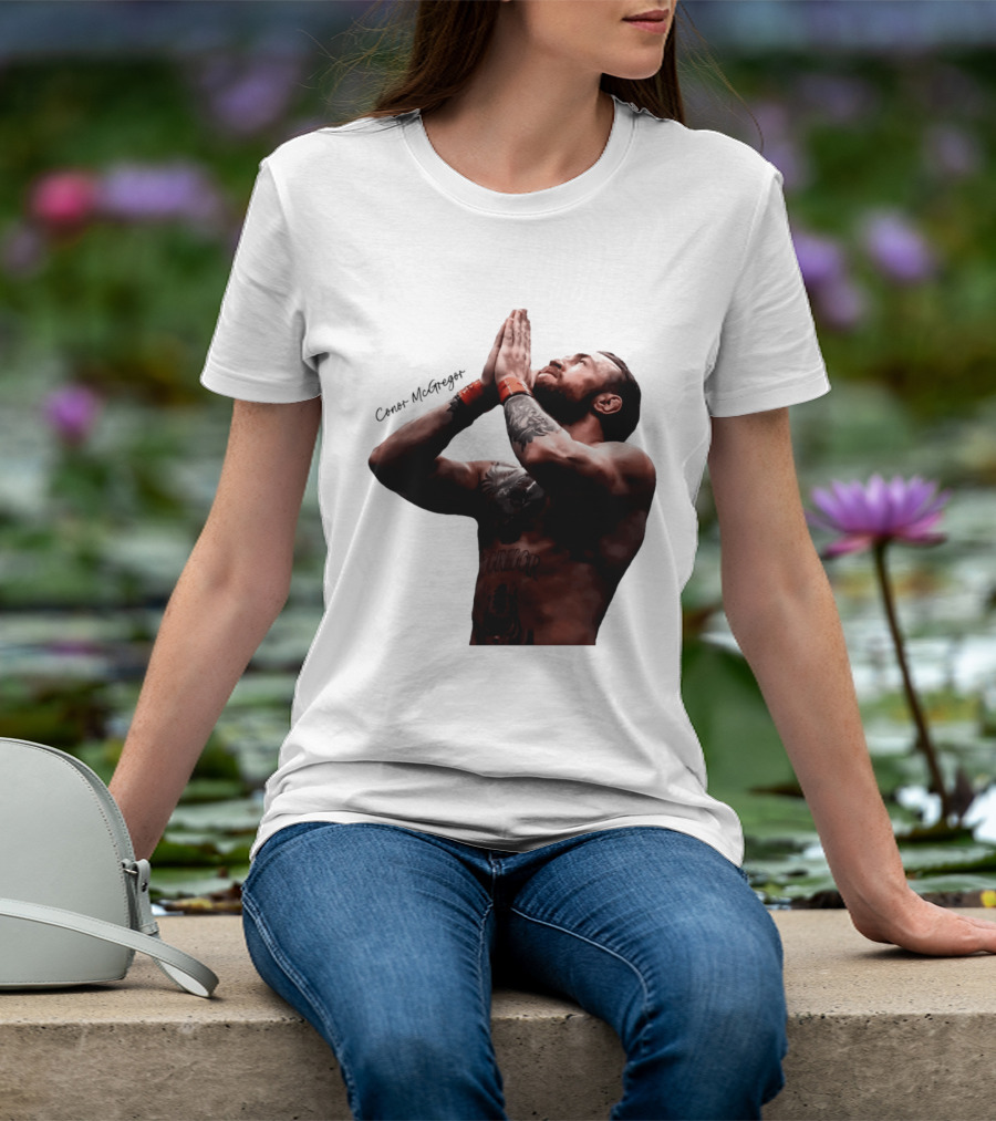Conor McGregor Returning Pray Pose Tattooed MMA Fighter T-Shirt