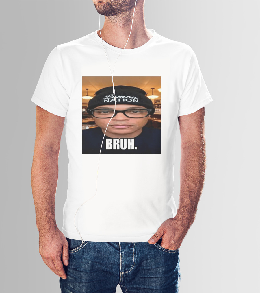 Lemon Nation Beanie Glasses Meme Bruh T-Shirt