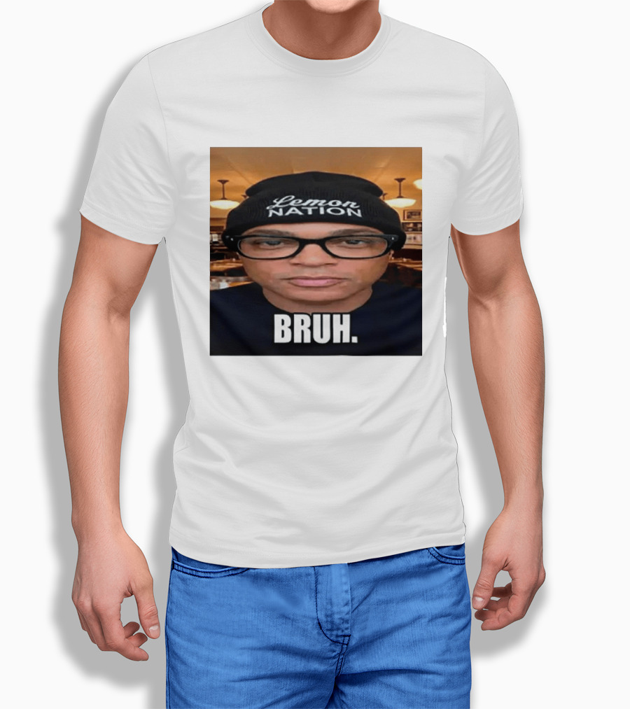Lemon Nation Beanie Glasses Meme Bruh T-Shirt