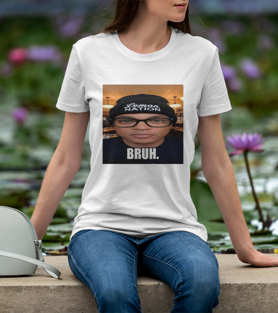 Lemon Nation Beanie Glasses Meme Bruh T-Shirt