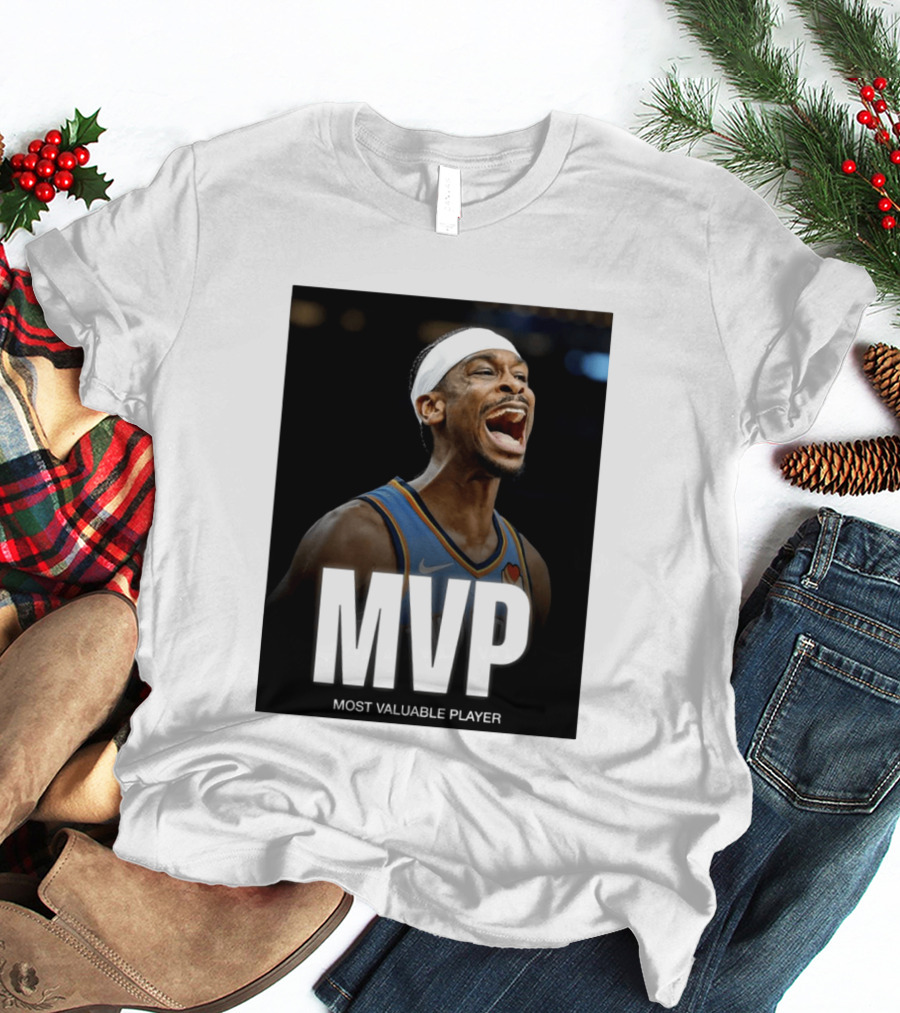 Shai Gilgeous Alexander MVP Most Valuable Player OKC Thunder Celebration T-Shirt