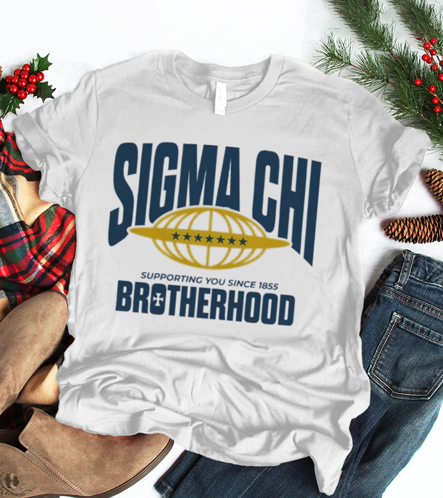 Sigma Chi Supporting You Since 1855 Brotherhood Stars T-Shirt