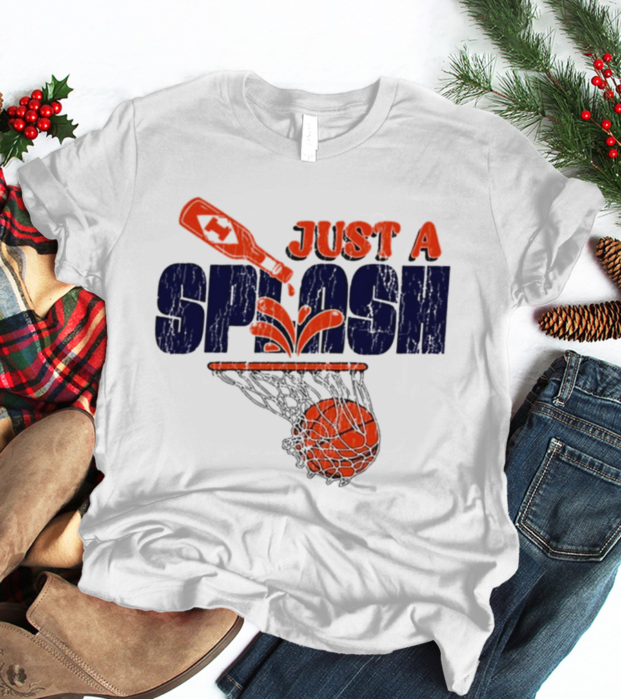 JUST A SPLASH Basketball Bottle Net Hoops T-Shirt