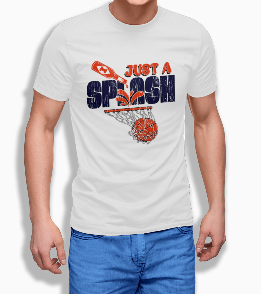 JUST A SPLASH Basketball Bottle Net Hoops T-Shirt