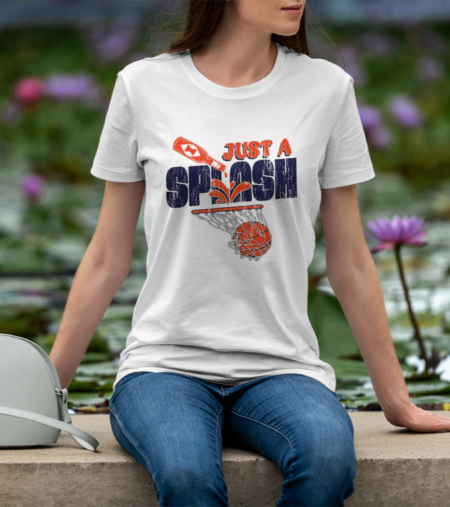JUST A SPLASH Basketball Bottle Net Hoops T-Shirt