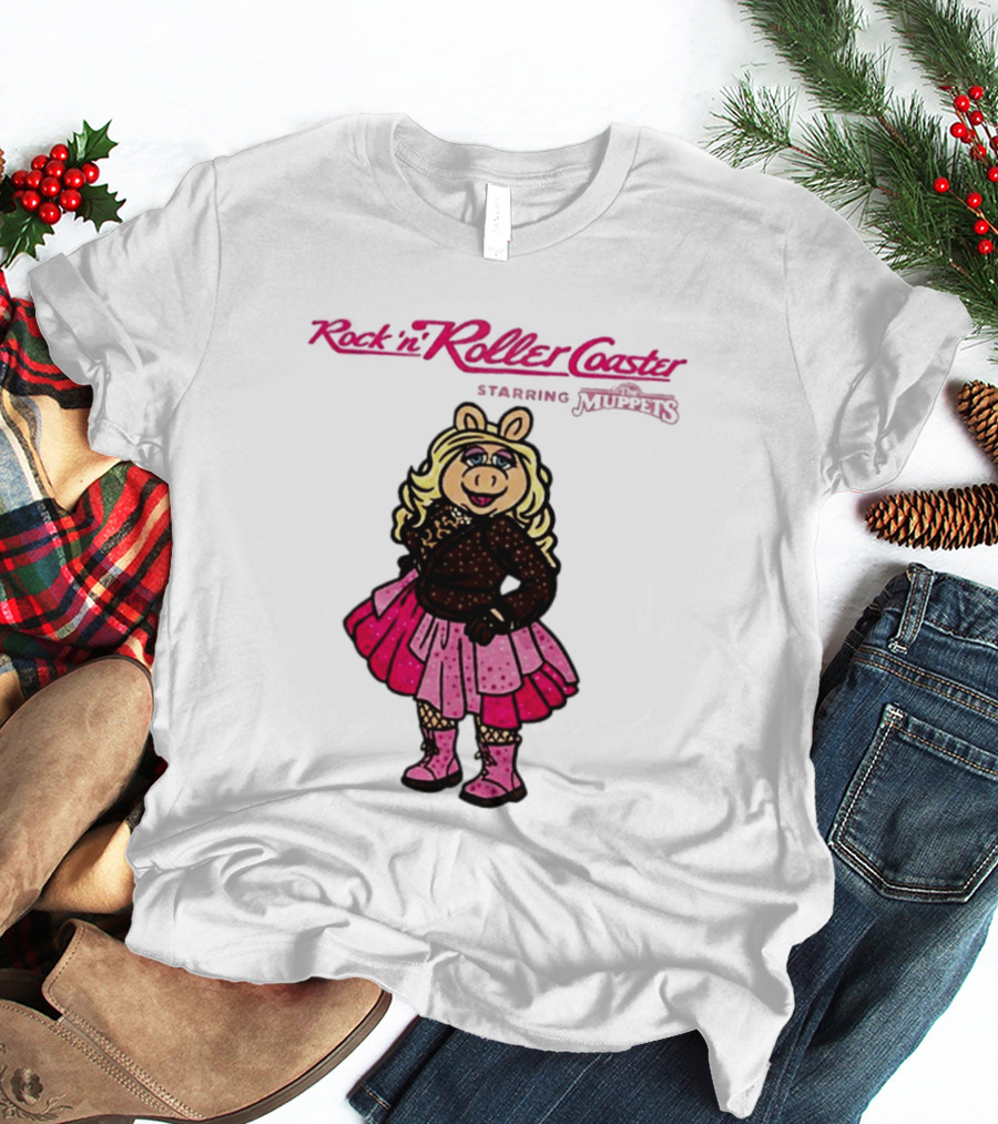 Miss Piggy Rockin' Roller Rhinestone Disney Muppets Couture Fashion T-Shirt
