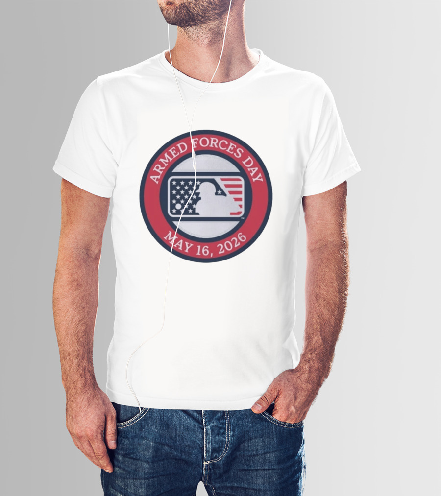 MLB Armed Forces Day May 16 2026 Stars And Stripes Circle T-Shirt