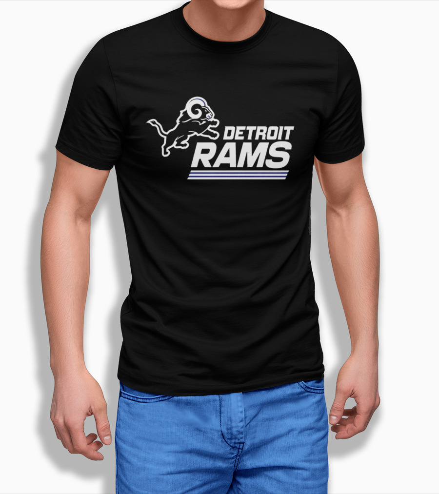 Twisted Gorilla Detroit Rams Los Angeles Lions T-Shirt