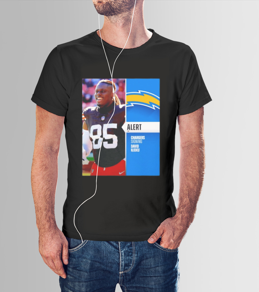 Alert Chargers Signing David Njoku Player 85 T-Shirt