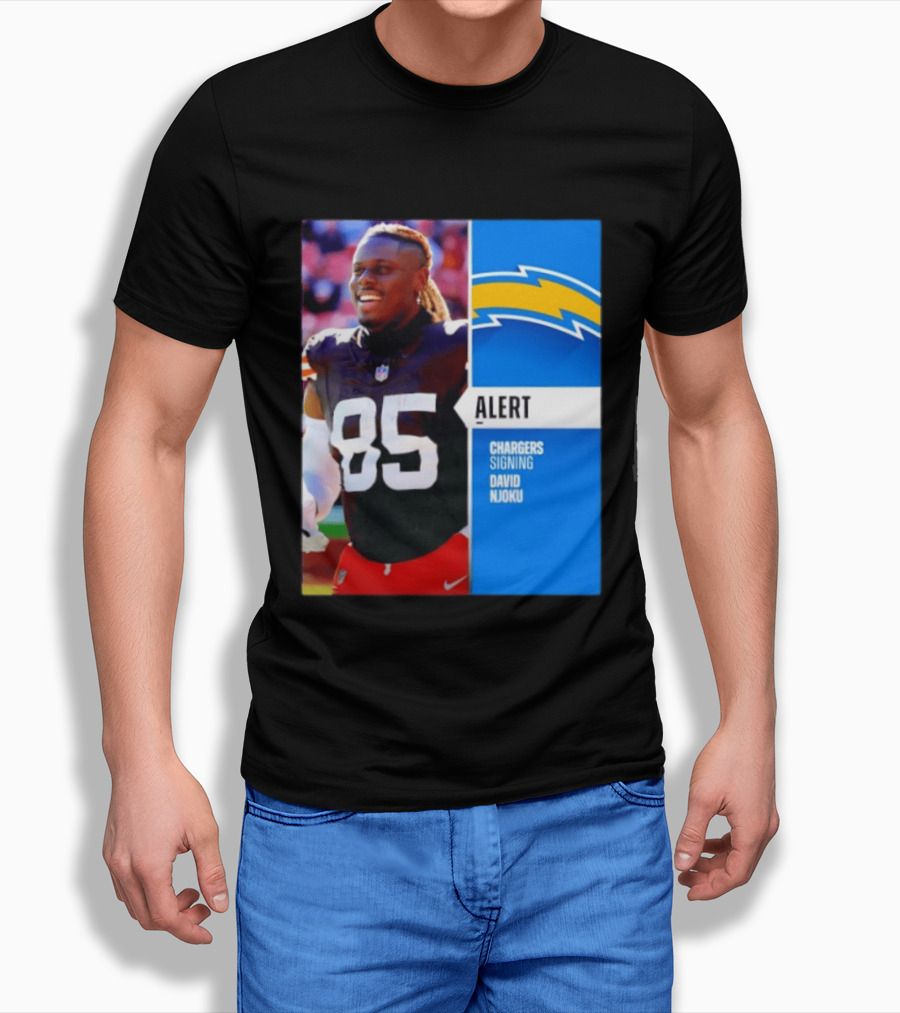 Alert Chargers Signing David Njoku Player 85 T-Shirt