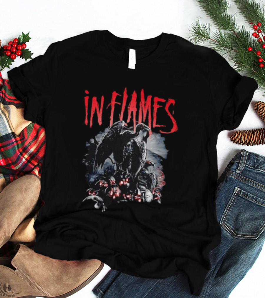 In Flames Meet Your Maker Gothic Vulture Scene T-Shirt