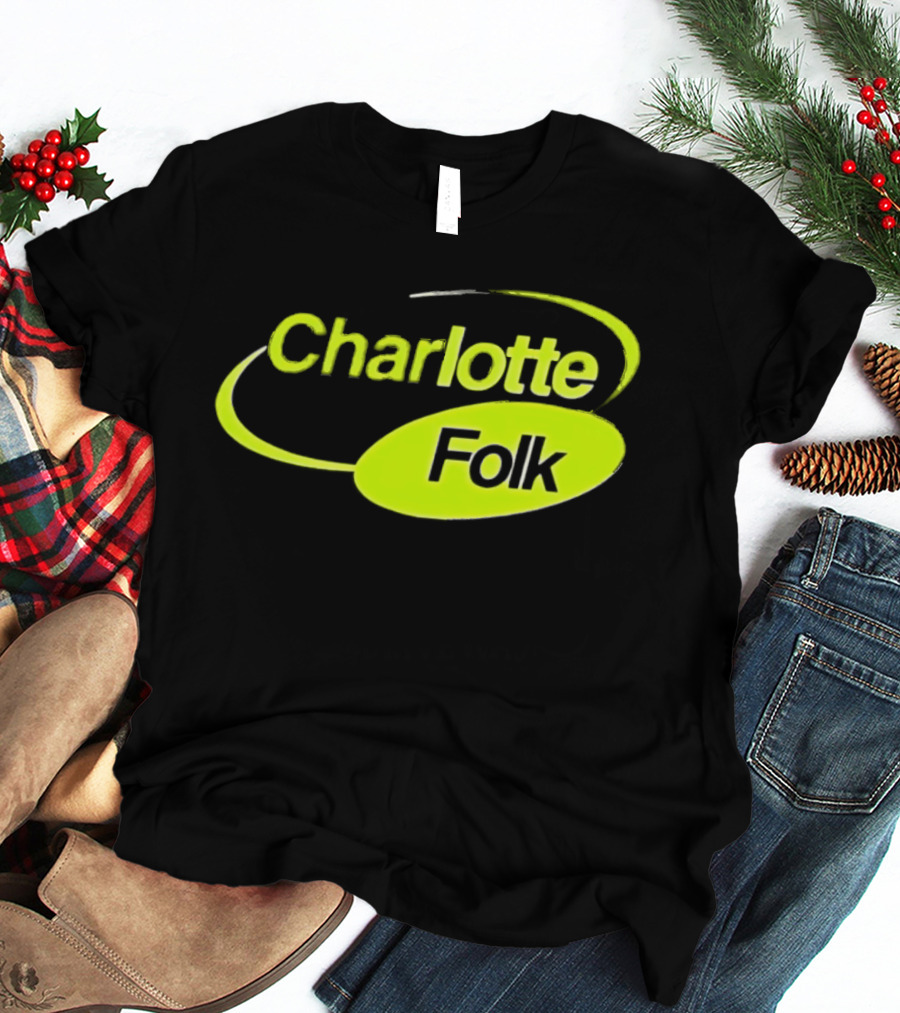 Charlotte Folk Neon Green Swirl T-Shirt