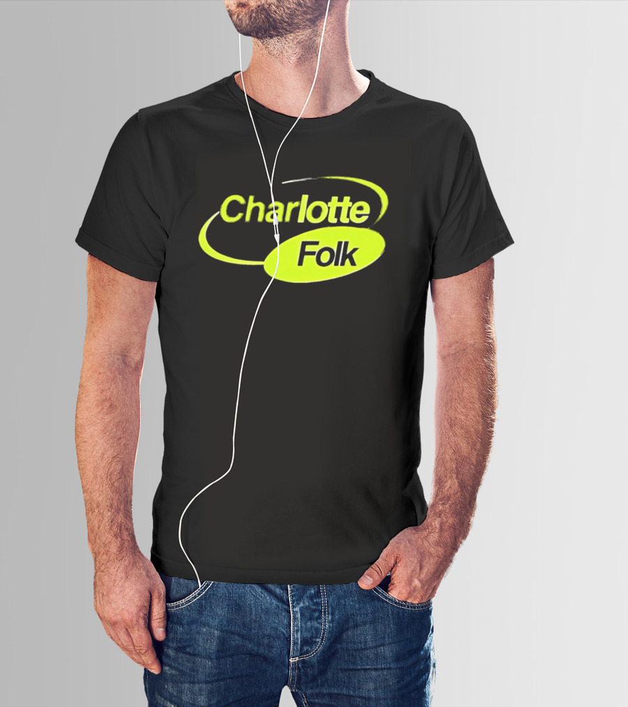 Charlotte Folk Neon Green Swirl T-Shirt