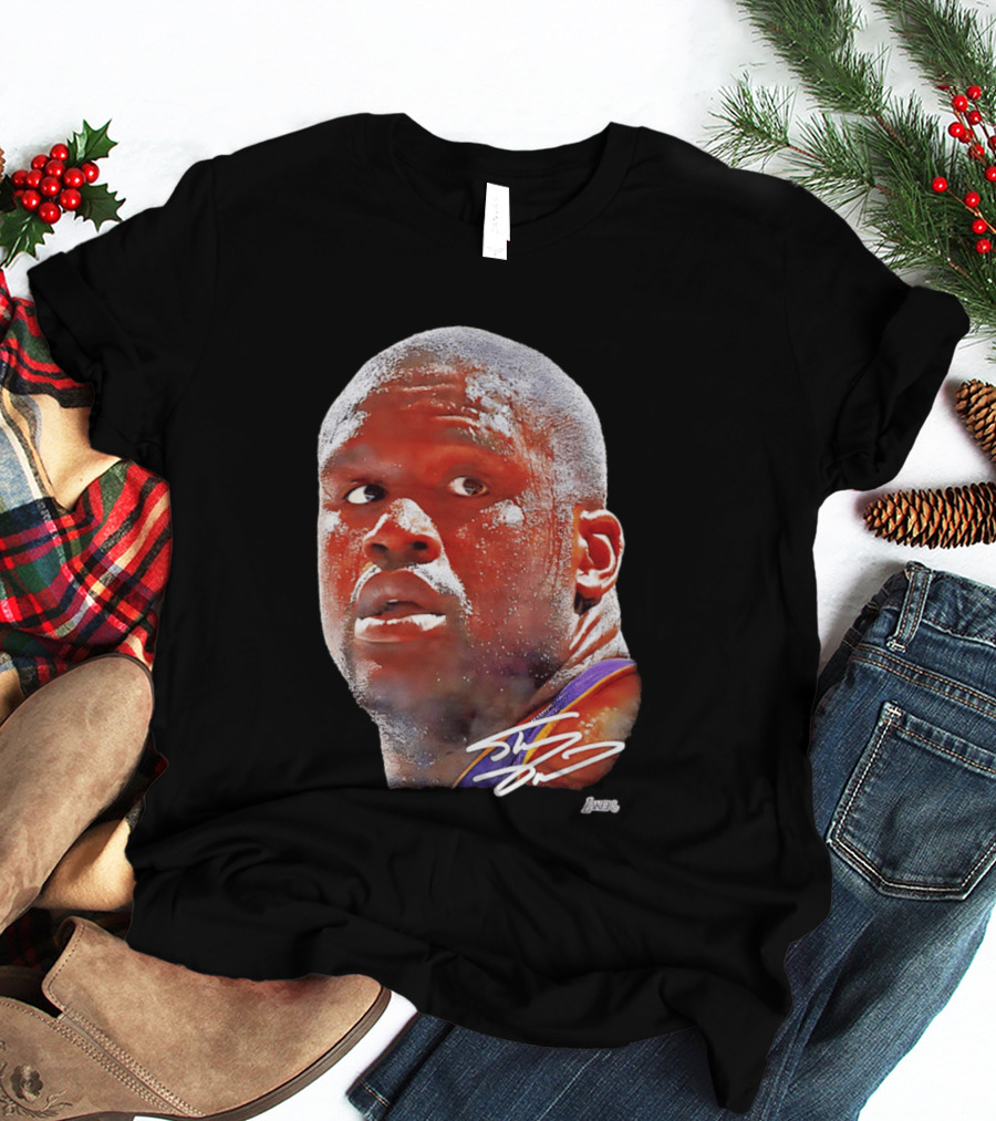 Los Angeles Lakers Shaquille O'Neal Signature Big Face Legends T-Shirt