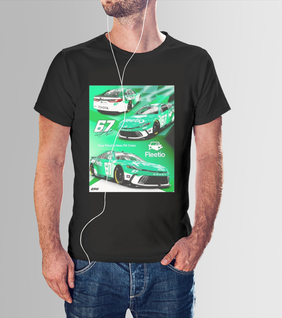 Corey Heim 23XI Racing Toyota Camry XSE Fleetio NASCAR 67 T-Shirt