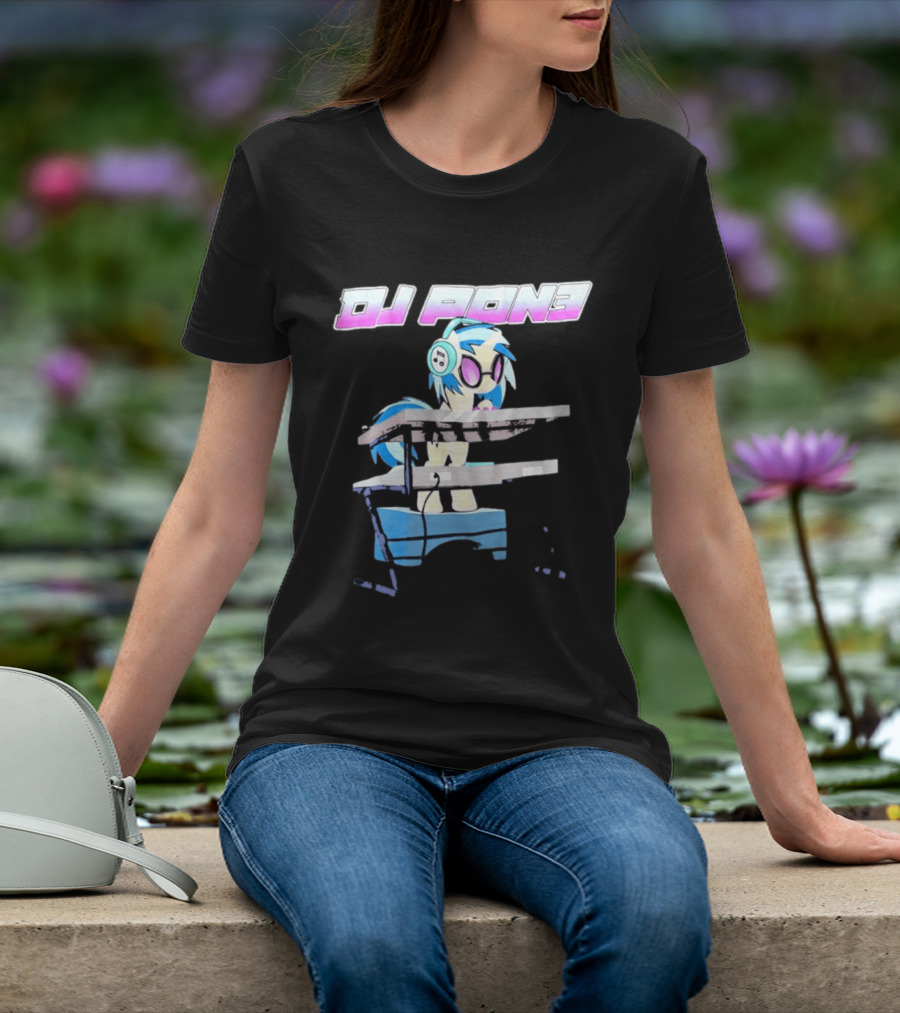 DJ Pon3 My Little Pony Character With Headphones And Turntable T-Shirt