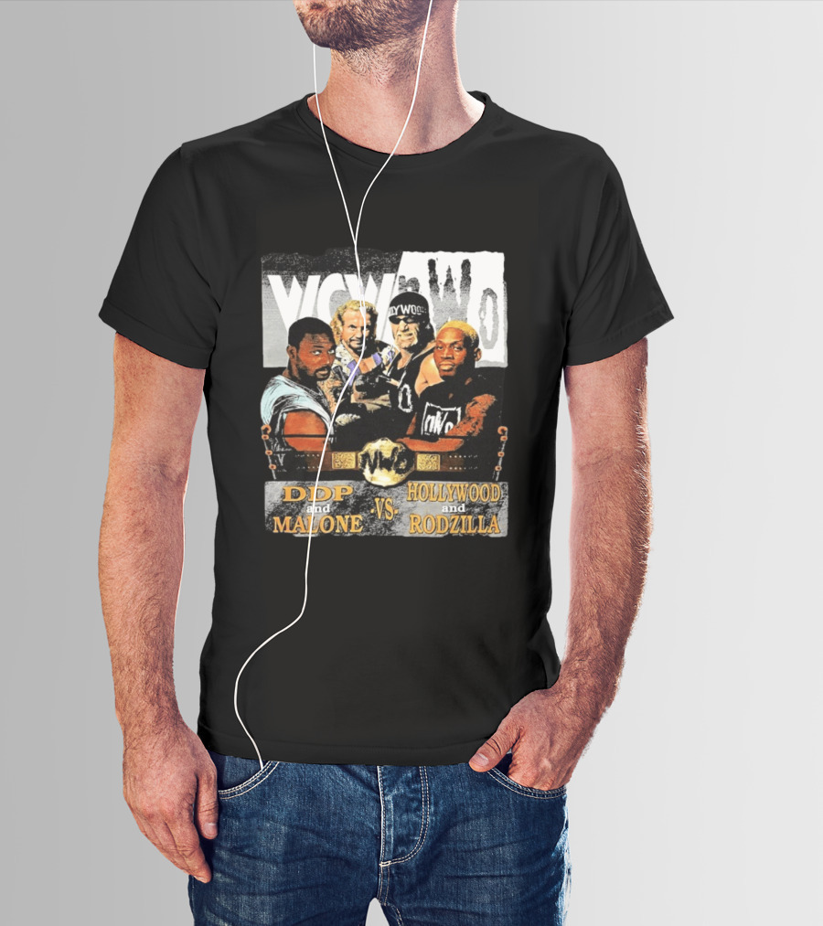 WCW NWo DDP And Malone Vs Hollywood And Rodzilla 90s Wrestling T-Shirt