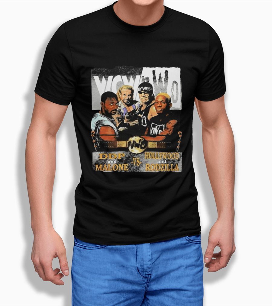 WCW NWo DDP And Malone Vs Hollywood And Rodzilla 90s Wrestling T-Shirt
