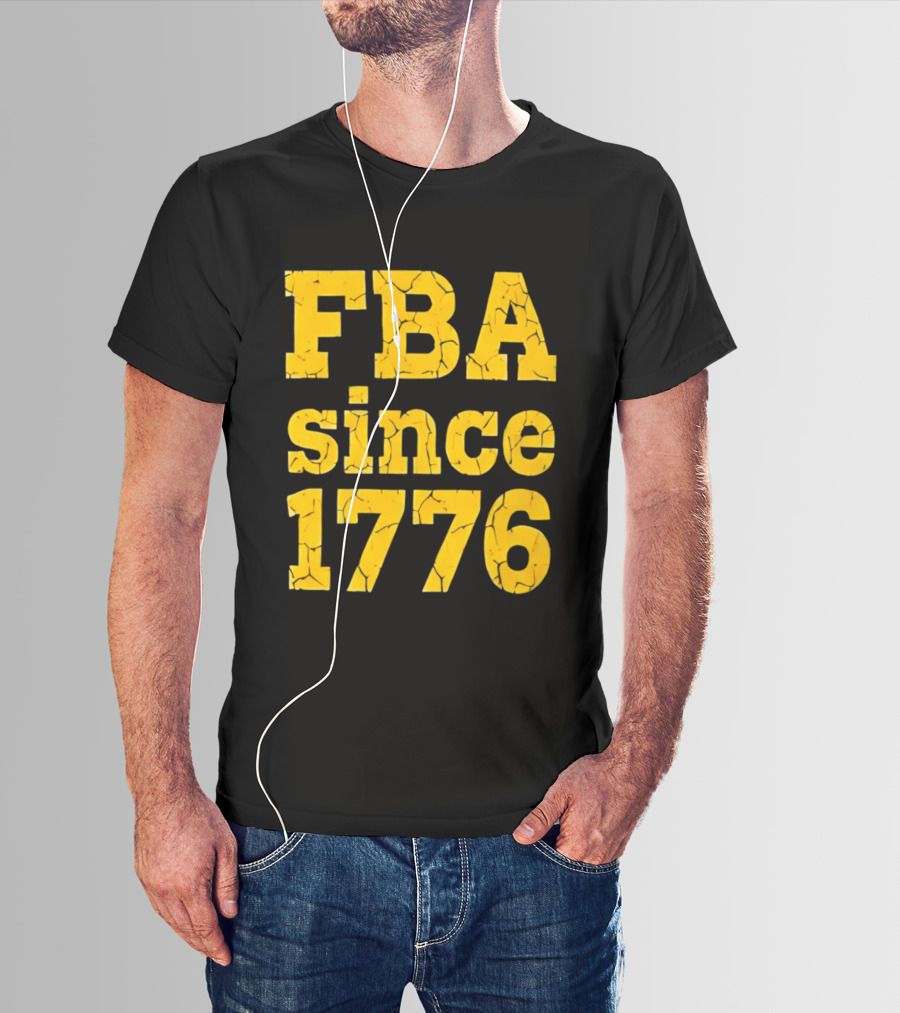 FBA Since 1776 Yellow Cheese Letters T-Shirt