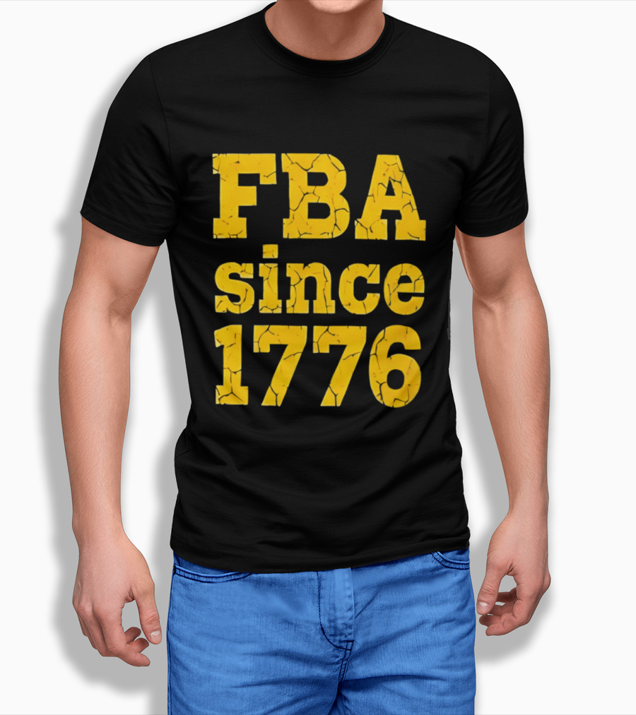 FBA Since 1776 Yellow Cheese Letters T-Shirt