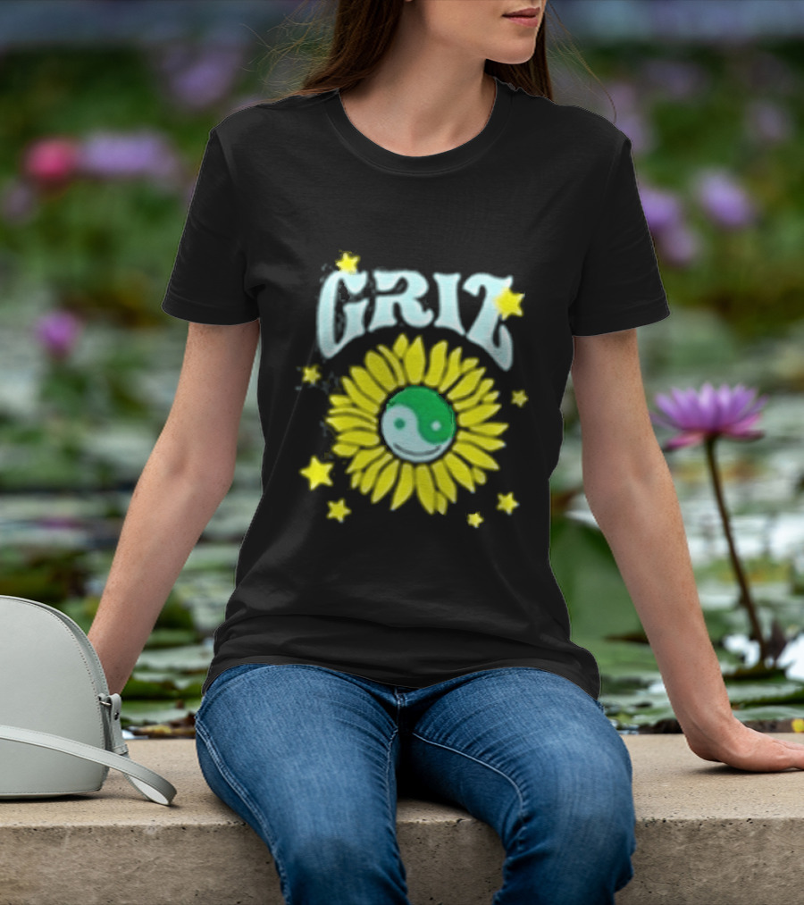 Griz Sunflower Yin Yang Starry T-Shirt