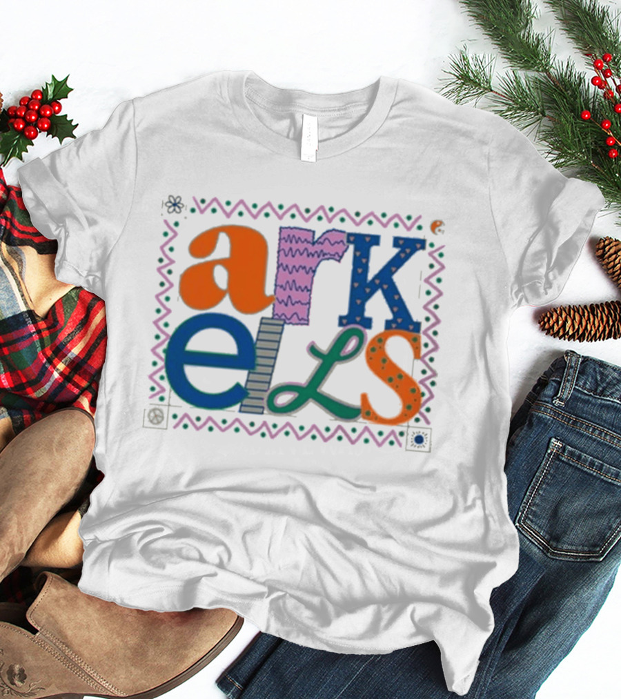 Arkells Colorful Hippie Font With Decorative Border T-Shirt