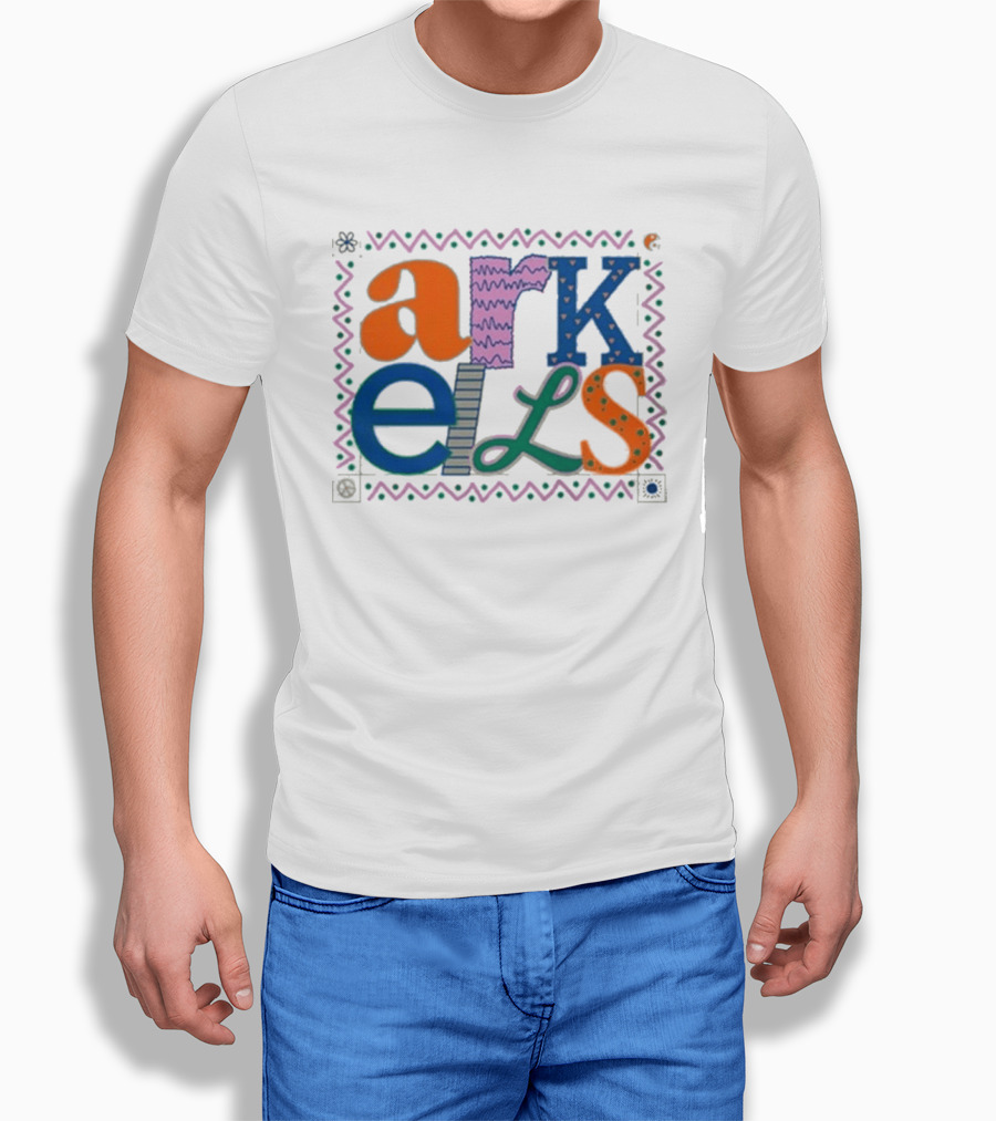 Arkells Colorful Hippie Font With Decorative Border T-Shirt