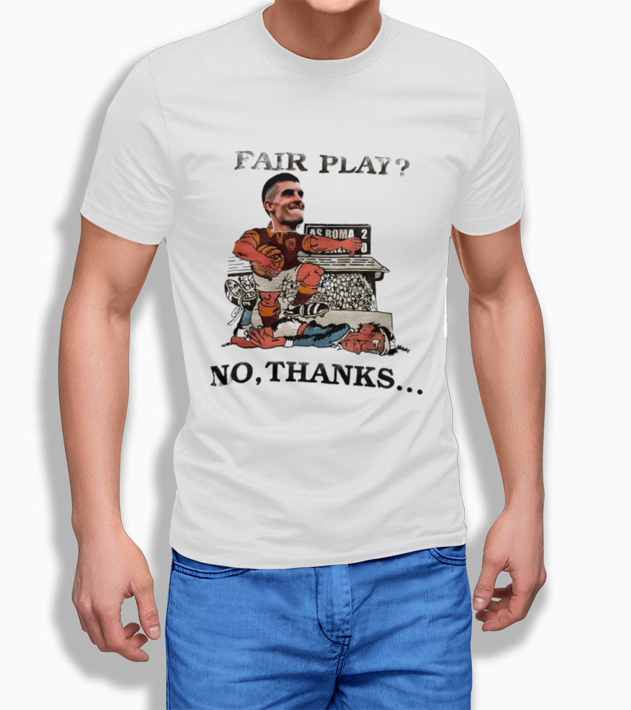 Gianluca Mancini AS Roma Fair Play No Thanks Comic T-Shirt