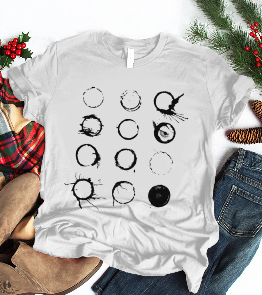 Periphery A Pale White Dot Coffee Ring Pattern Circles T-Shirt